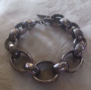 Ippolita Classico Bastille Hammered Link Toggle Bracelet, Sterling Silver